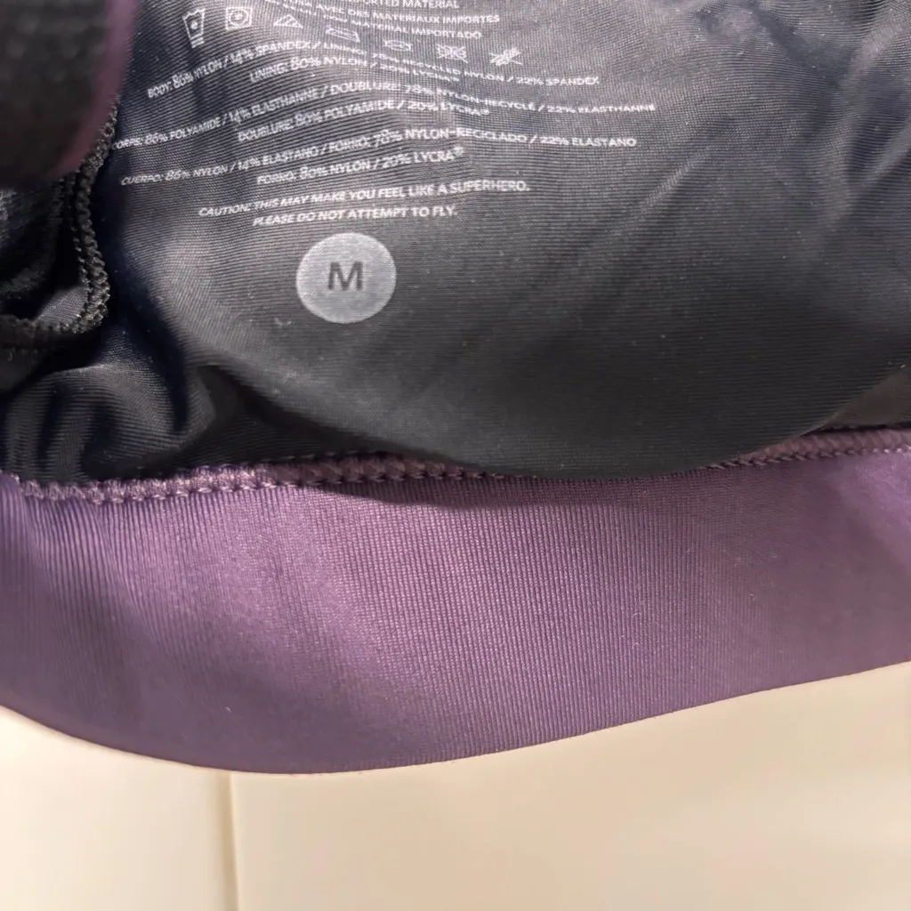 No Bull Athletic Sports Bra Criss Cross Purple Womens Medium - Image 5