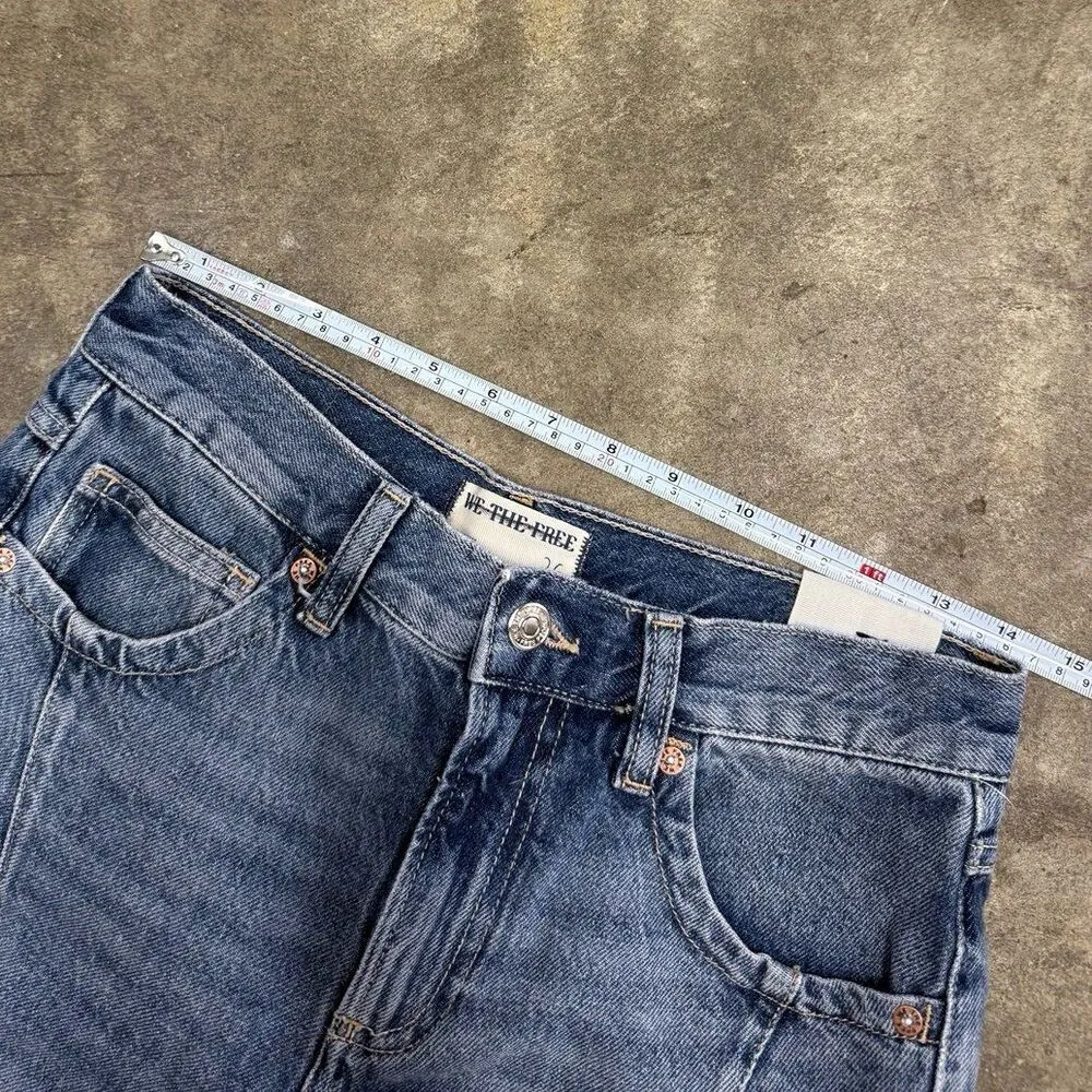Free People Ghost town high rise long Jean shorts - Image 5
