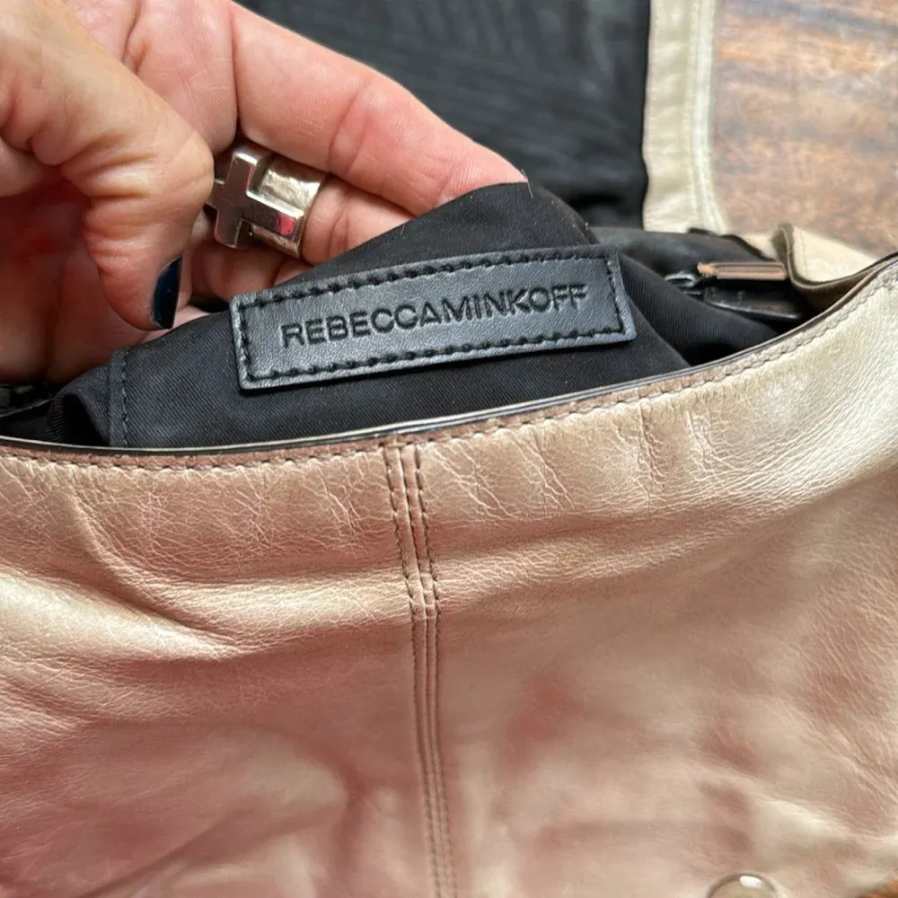 Rebecca Minkoff Vanity Saddle Bag in light Gray - Image 7