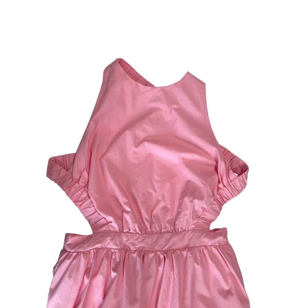 English Factory Cutout Strappy Pink Maxi Dress Womens Size M Sundress Full Skirt - Image 13