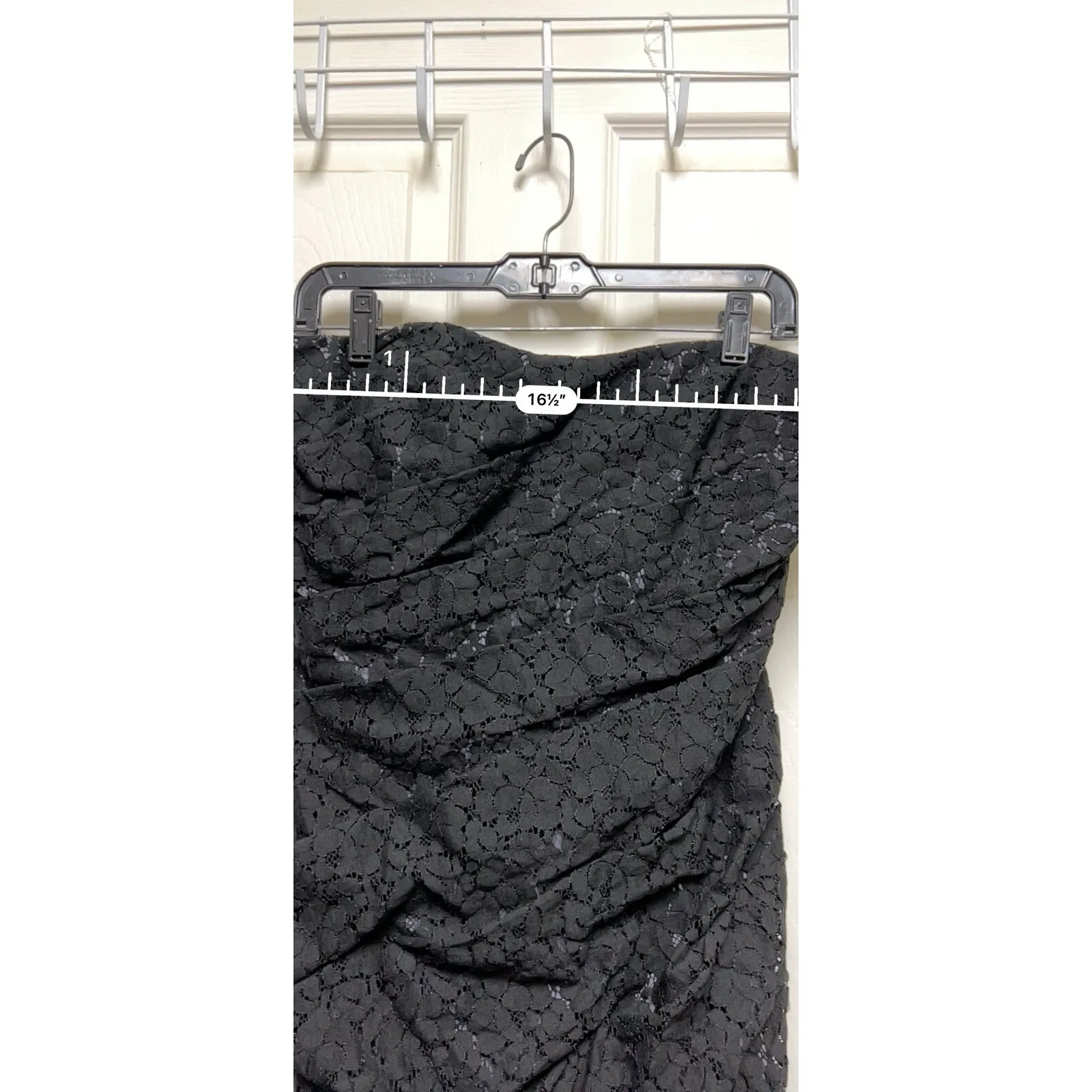NWT $165 Jasmine Dress Women's Size 12 Black‎ Scrunch Lace Sleeveless  DAXc - Image 11