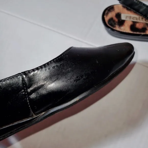 Rialto Sling Back Pointed Toe Flat Sandal 6.5 Blk - Image 8