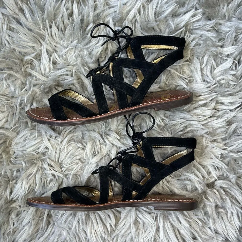 Sam Edelman Gemma black suede gladiator sandals women’s shoe size 7 - Image 6
