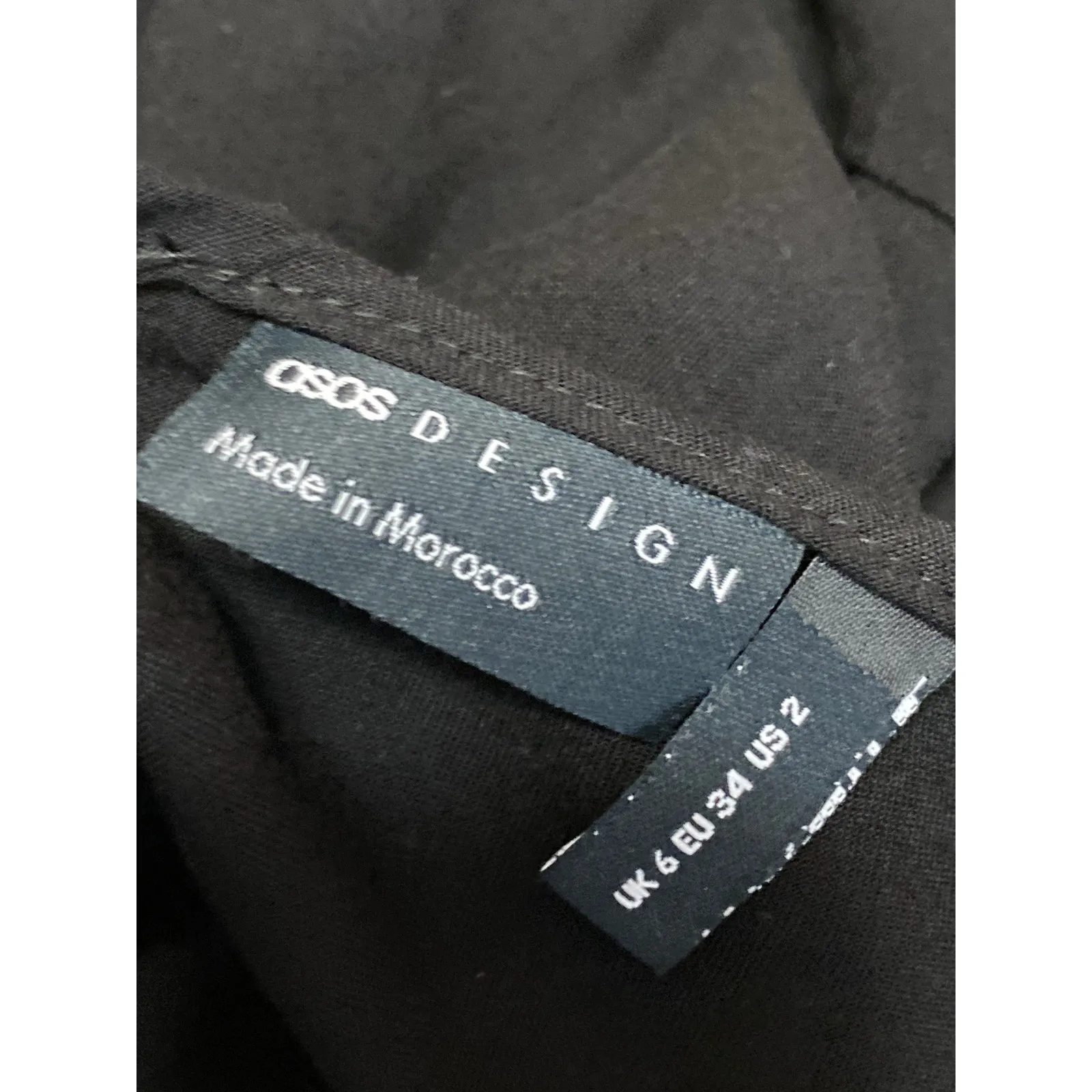 ASOS Black Sleeveless Cami Camisole V-Neck  Back Zip Wide Leg Romper Jumpsuit 2 - Image 3