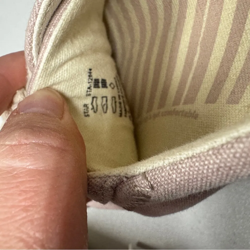 Taos Pink Canvas Lace Up Sneakers Womens 8 Comfort Shoes Casual Beachy Flats - Image 11