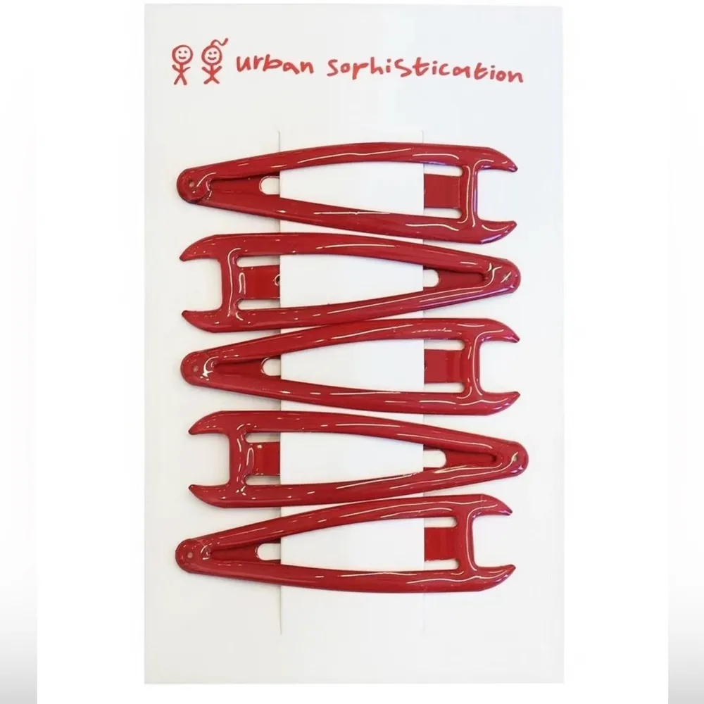 New Urban Sorhisticantion Devilish Hair Clip (Set of 5) Red - Image 2
