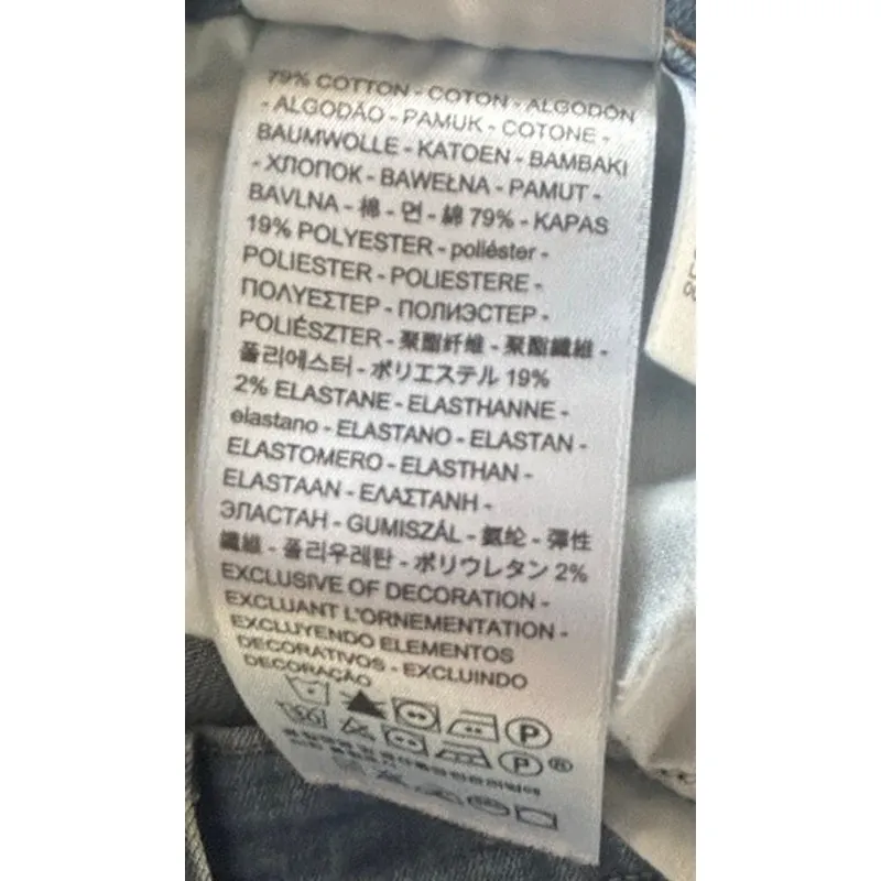 Levi's Denim Embroidered Floral Design Blue Cotton Casual Jeans Women's Size 34‎ - Image 9