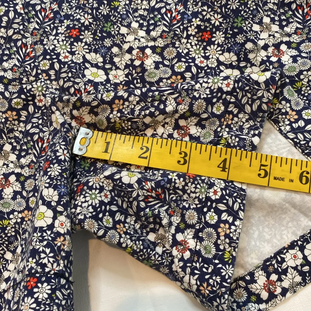 115 Liberty Art Fabrics J Crew Blue Floral Cottagecore Old Money Chino Shorts 0 - Image 5