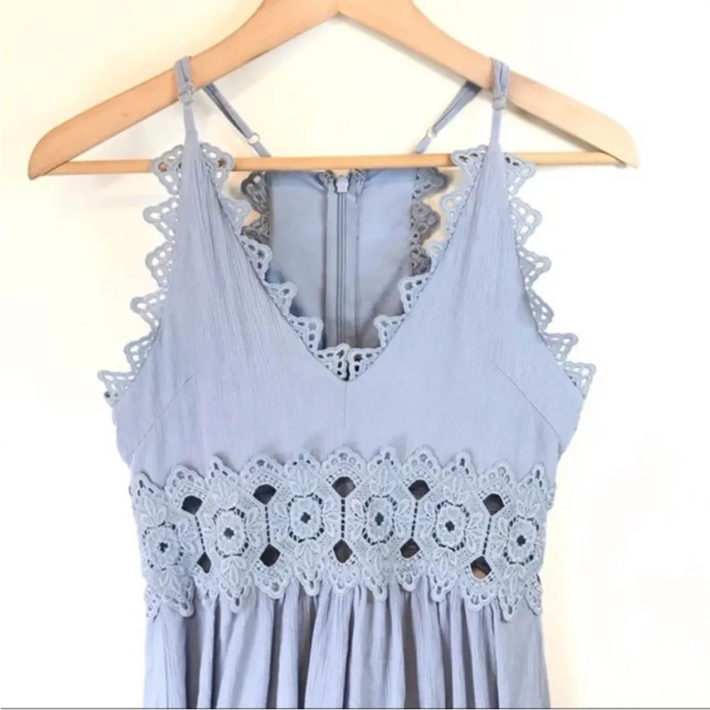 Lulu’s This is Love Sky Blue Lace Cutout • maxi dress • lace • sundress - Image 7