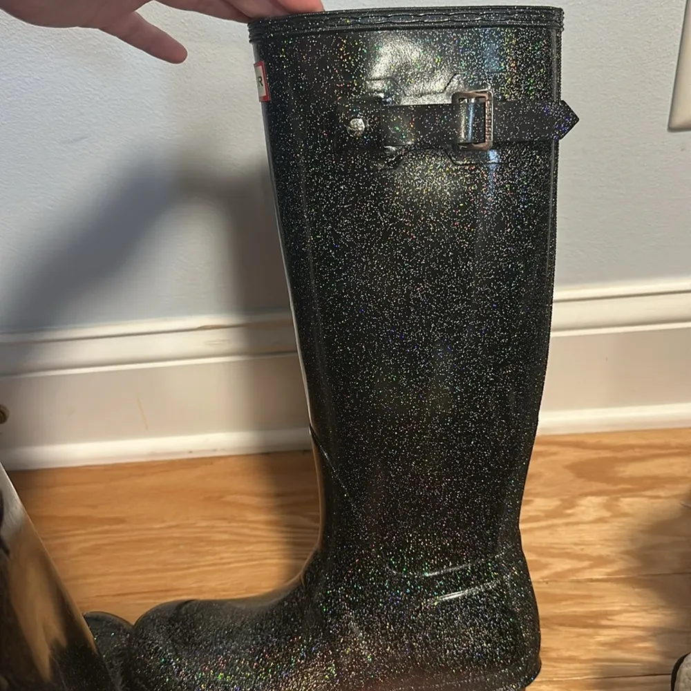 Hunter  Sparkling Black Tall Boots - Image 3