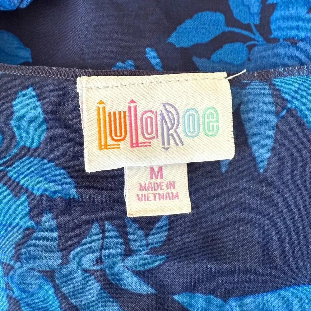 Boho Kimono Cover Up Beach Cardigan Duster Flowy Long Navy Blue Floral Polka Dot - Image 13