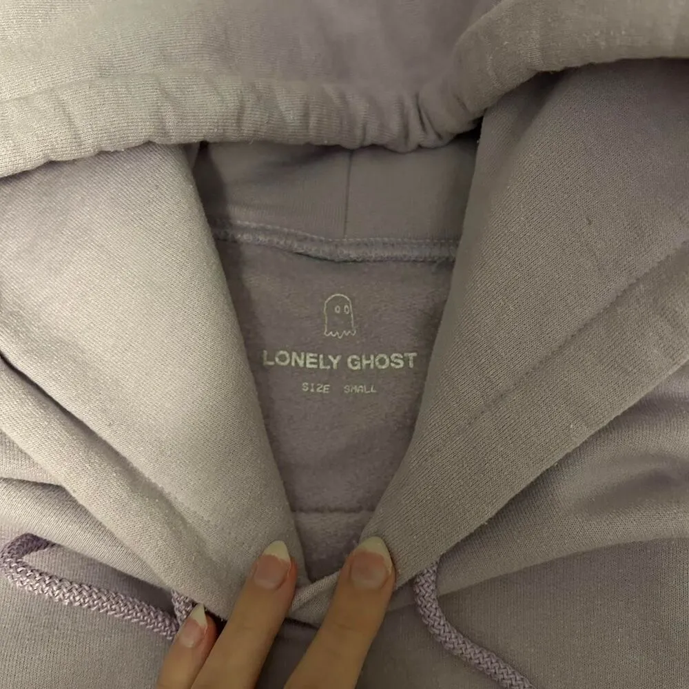 Lonely-ghost Women's Purple Hoodie - Image 4