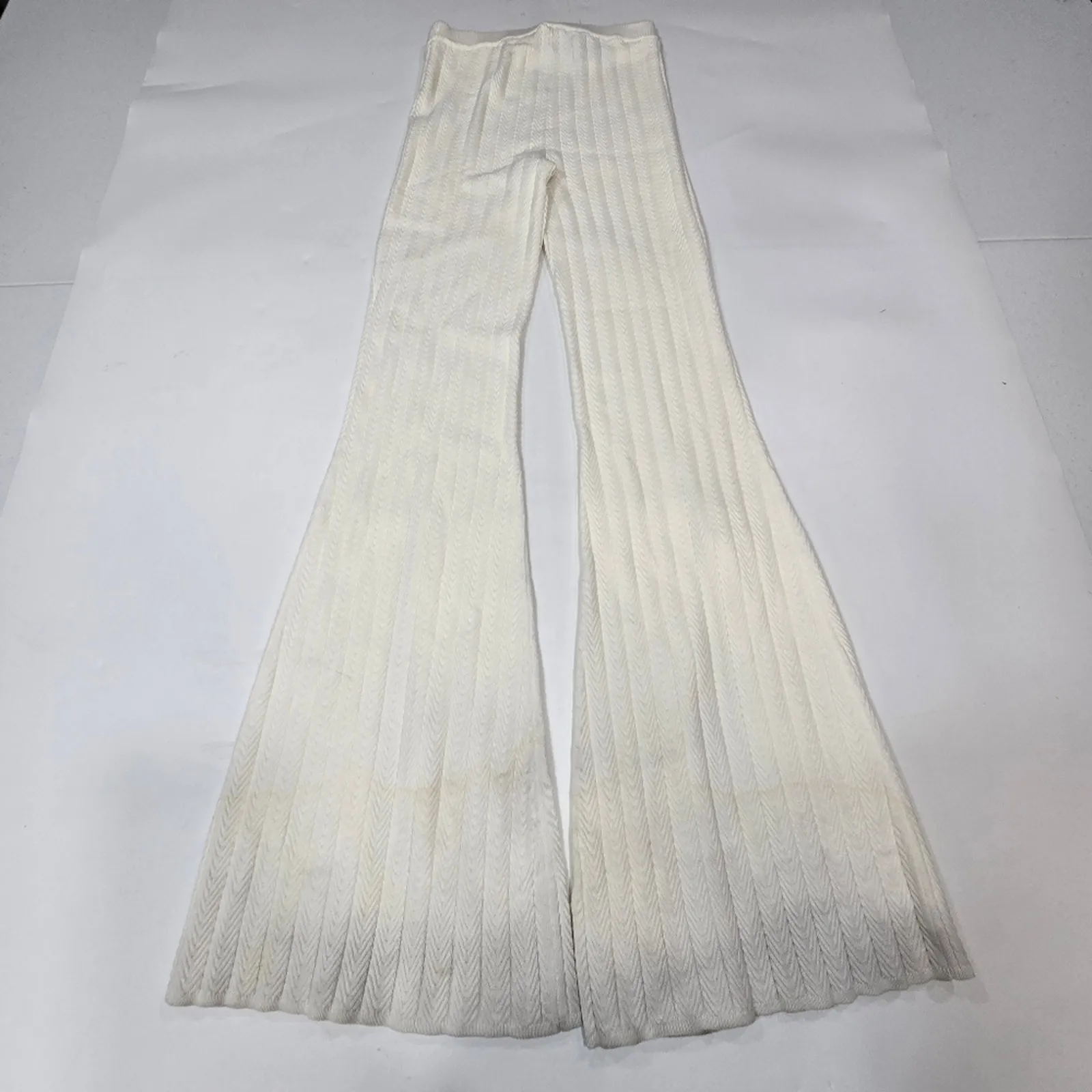 Michael Costello & REVOLVE Amaran Knit Pants in Ivory XS - Image 12