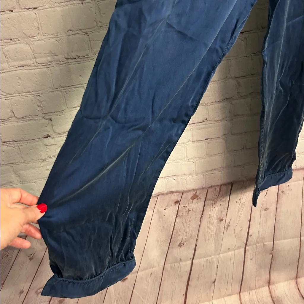 Vintage Y2k Victoria’s Secret vintage gold label stunning blue silk pants medium - Image 4