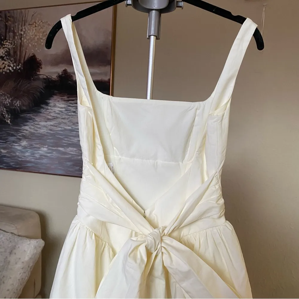 Medium LONGER LEGTH PLUS  'Florianne' Ivory Bow Mini Dress white NWOT - Image 10