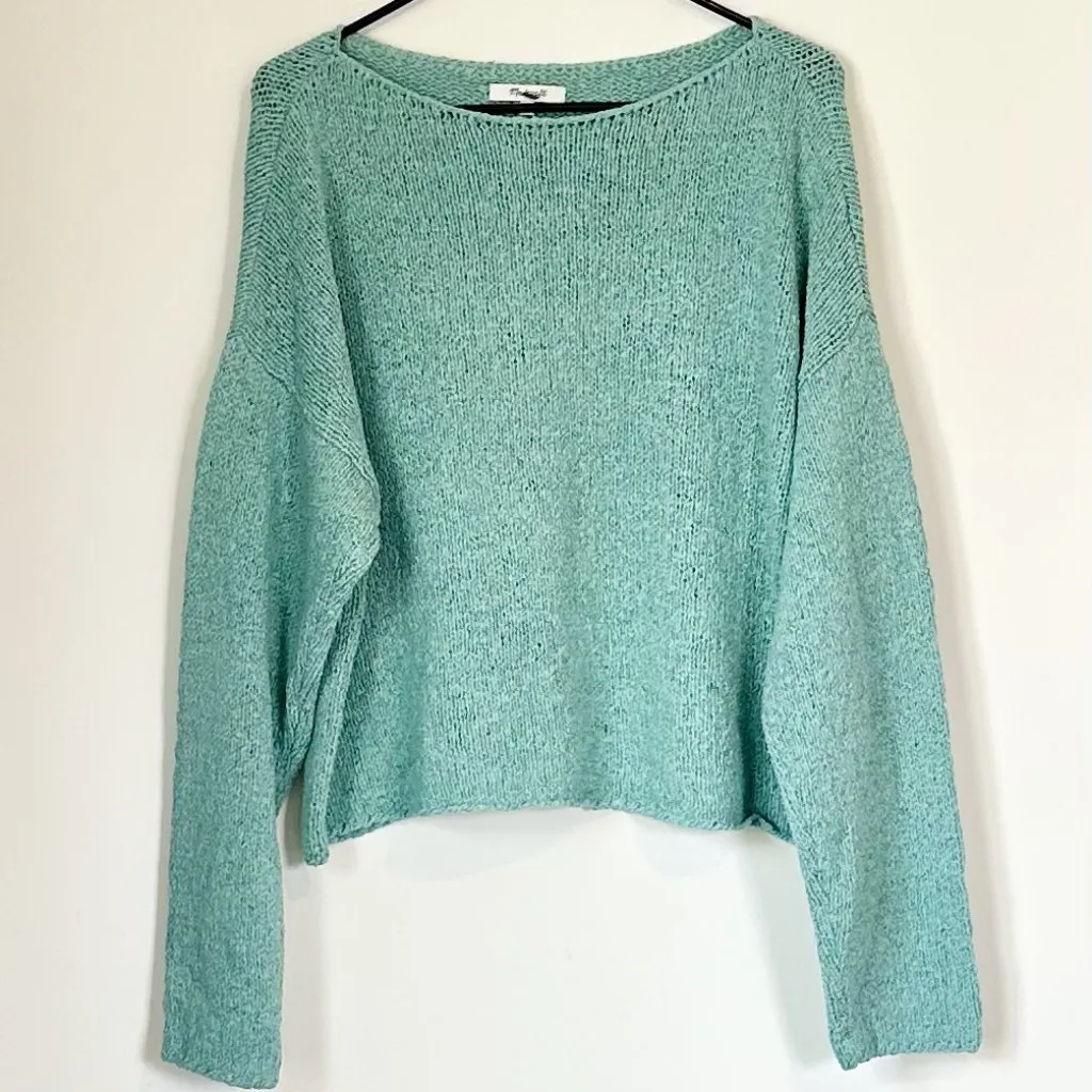 NWT Madewell Boatneck Pullover Knit Sweater in Wave Crest - Size: Large - Image 2