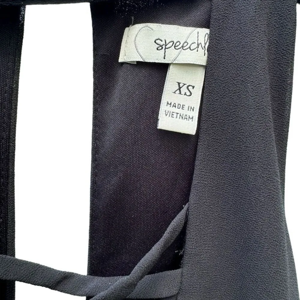 Speechless Women's Black Halter Mini Dress Criss Cross Detail Size XS - Image 6