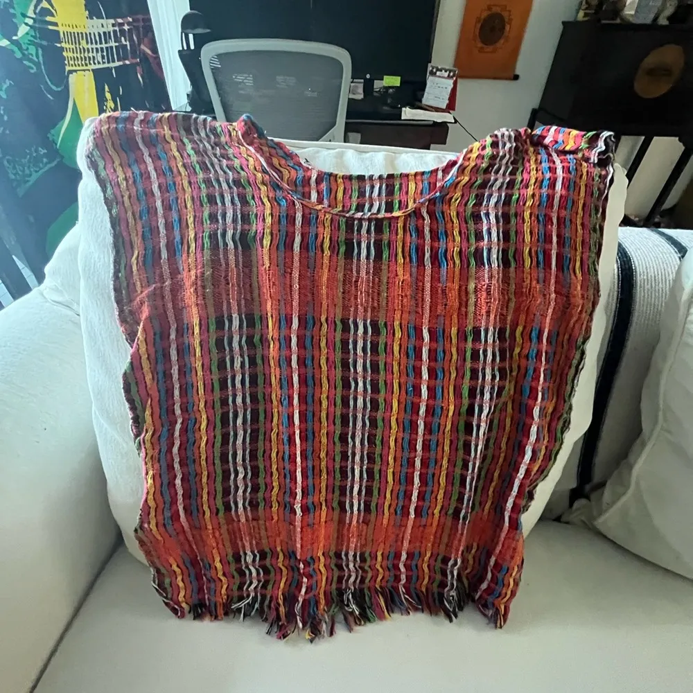 FRINGE Bohemian hand made top, super Unique Size L - Image 2