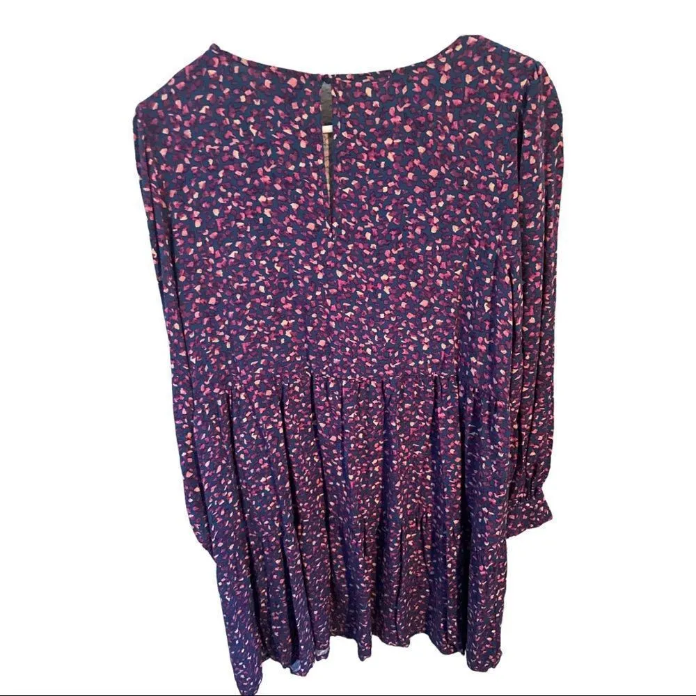 NWOT A new day confetti spotted babydoll tiered dress - Image 5