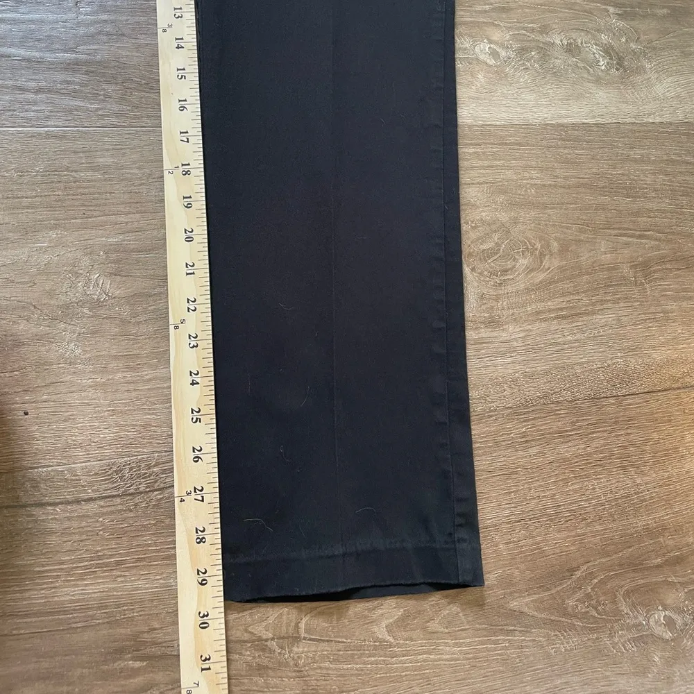 Lee Straight Leg Black Pants Regular Fit Mid Rise Pockets Cotton Blend ~ Size 8M - Image 11