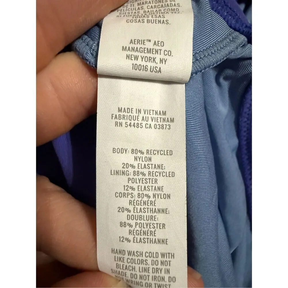 Aerie Tassel Cut Out Asymmetrical One Piece Swimsuit Sz S - Image 10