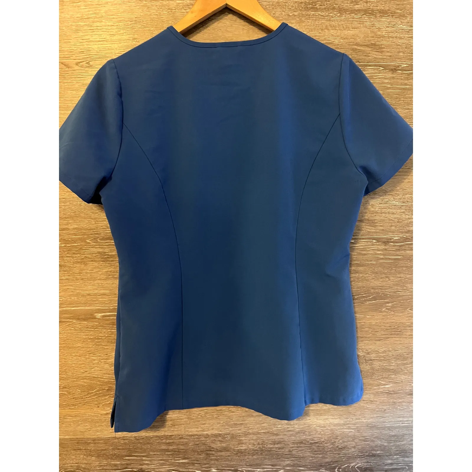 Figs Medical Top Shirt Blue Size Small V neck Short Sleeves Pocket - Image 8