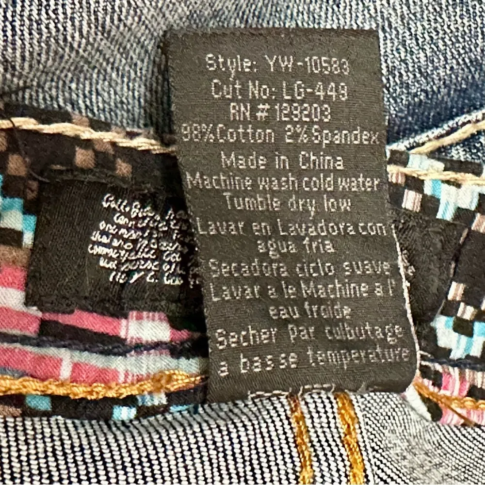 Cello Womens Sz 9 Low Rise Flair Jeans YW-10583 90s Y2K Bling Blue Denim Jeans - Image 8