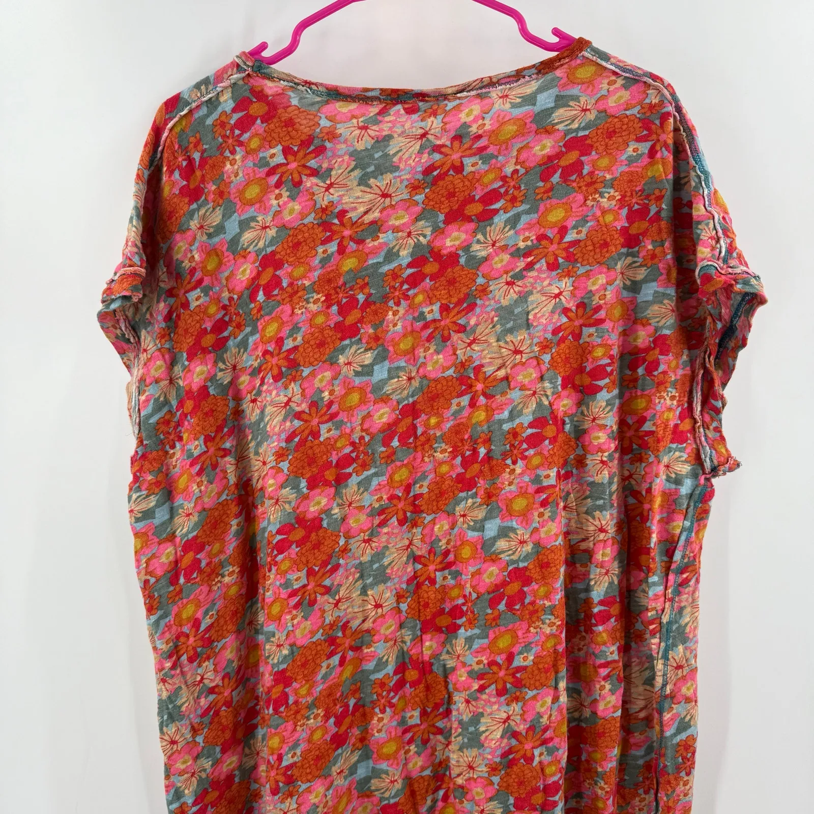 Natural Life Frankie Dress Size Medium Knit 100% Cotton Midi Floral Boho Hippie - Image 10