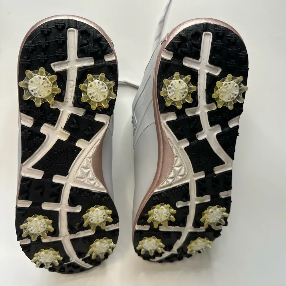 Callaway Women’s Coronado V2 Pink & Gray Leopard Animal Print Golf Shoes Size 8 - Image 10