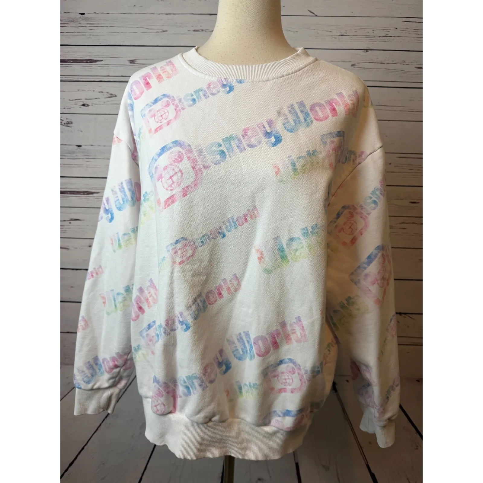 Walt Disney World Large Sweatshirt Womens AOP Mickey Mouse All‎ Over Print Parks - Image 7