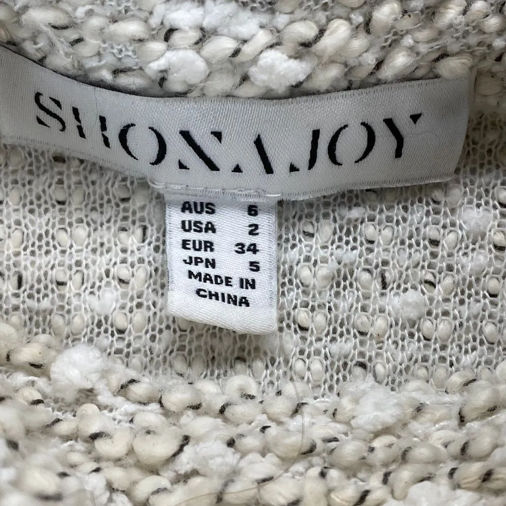 Shonajoy‎ Cream Knit Balloon Sleeve Turtleneck Crop Sweater Size 2/34 - Image 4