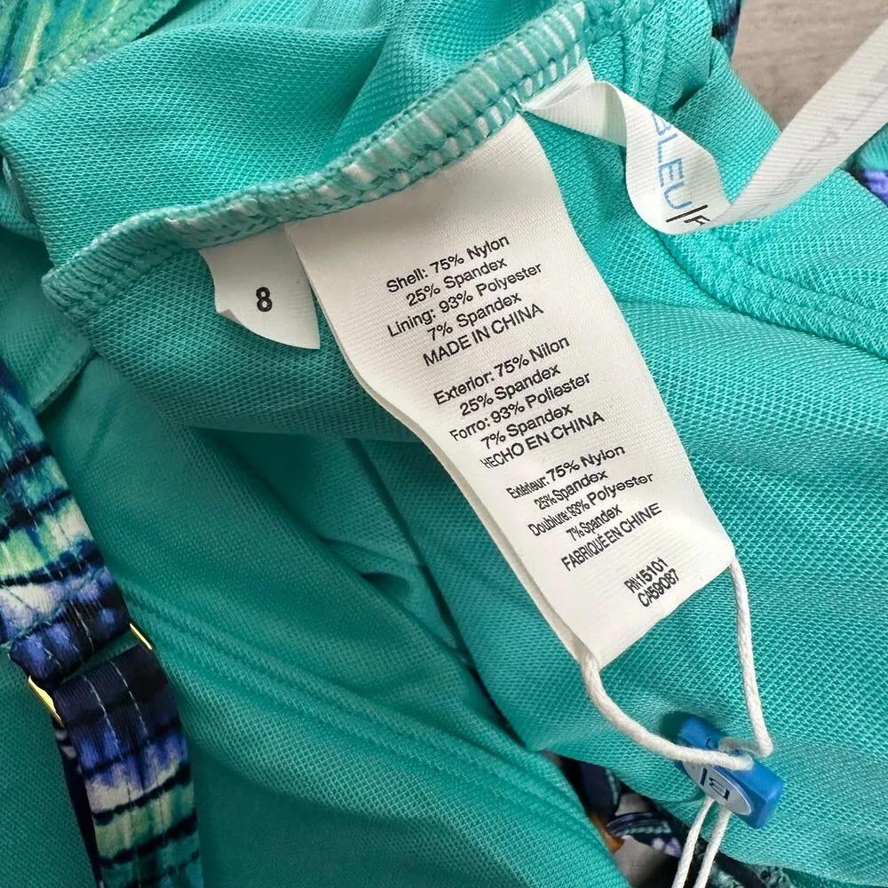 NWT Bleu Rod Beattie Sun Sea and Sand Lattice Front One Piece Swimsuit Women's 8 - Image 5