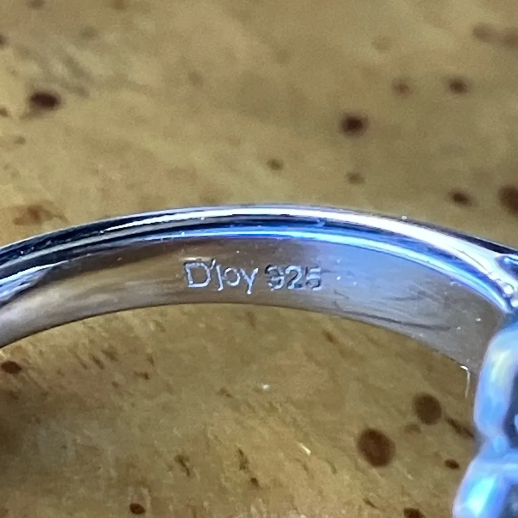 Natural Iolite Blue Sapphire Sterling Silver Ring Size 6 - Image 6