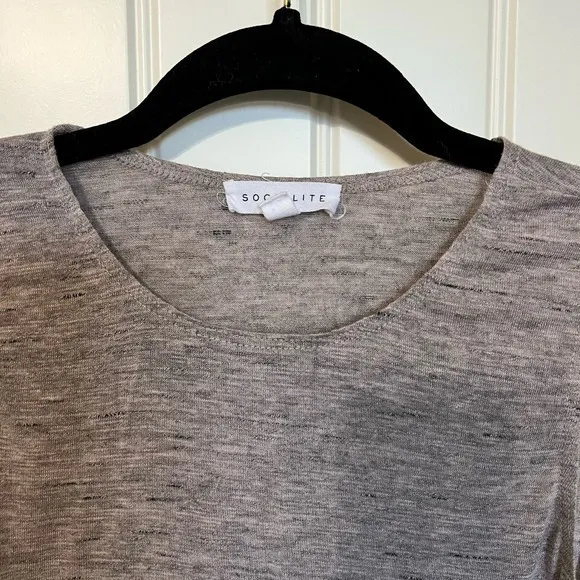 Nordstrom Socialite Dress Size Large Heather Mauve‎  High Neck Knit Swing - Image 4