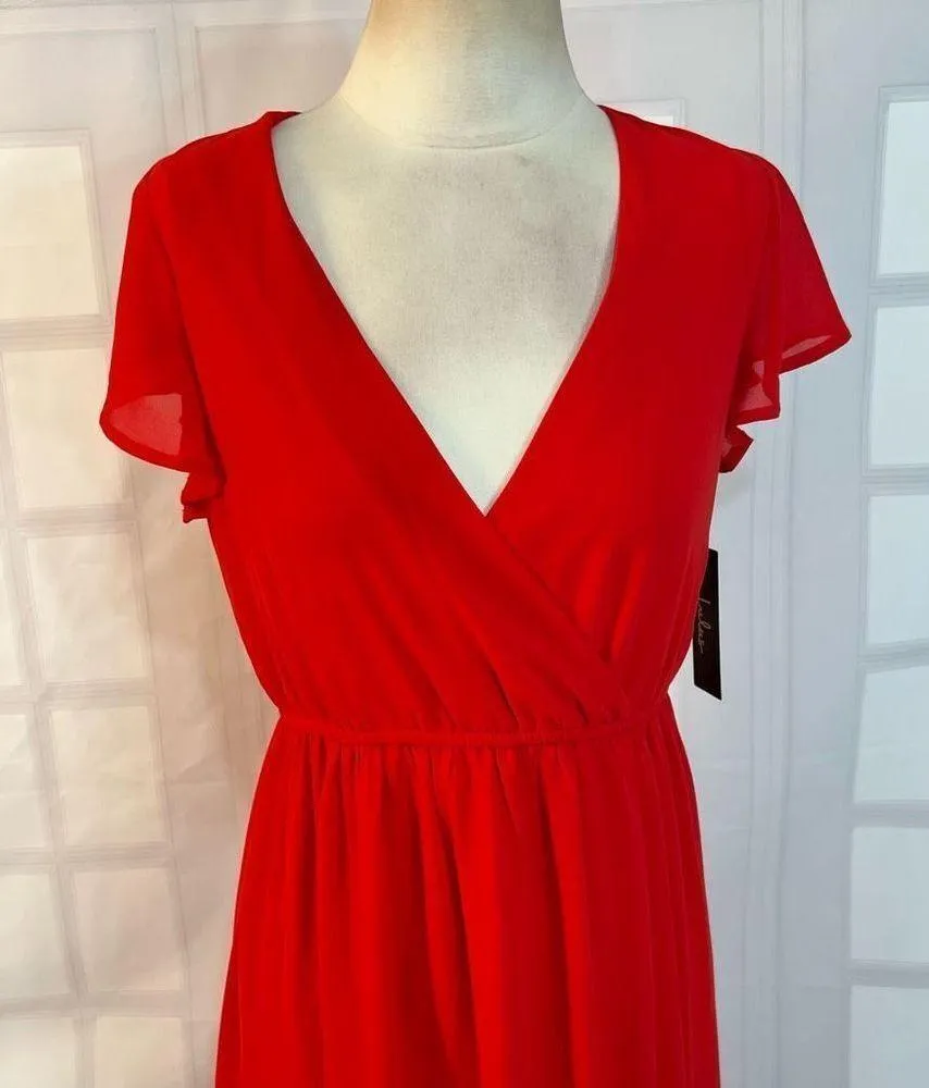 Lulu’s nwt Lost in the Moment Red Maxi Dress size small - Image 5
