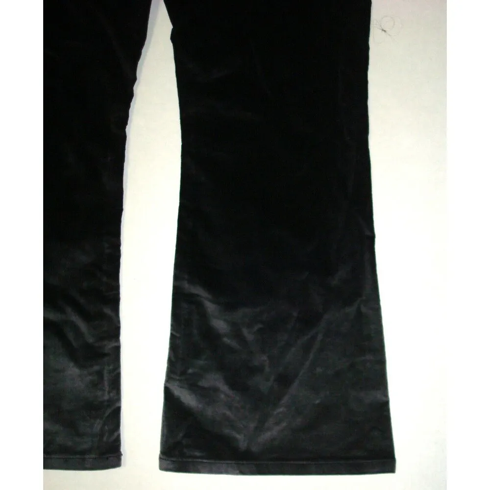 New Womens Designer Hudson Jeans 28 Black Silver NWT $225 Velvet Crop Pants High - Image 6