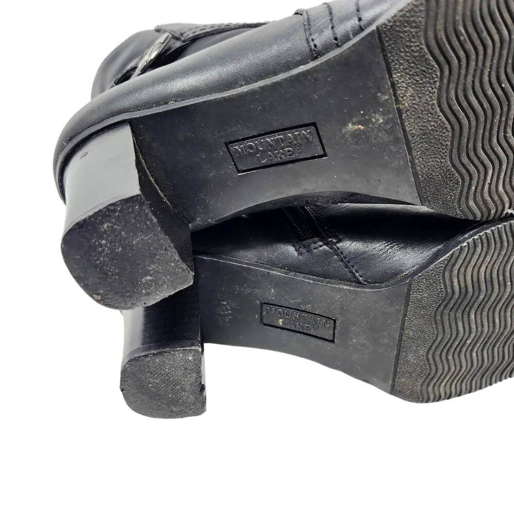 Mountain Lake Dress Boots Side Zip Closure With Buckle Square Toe Black Size 8.5 - Image 13