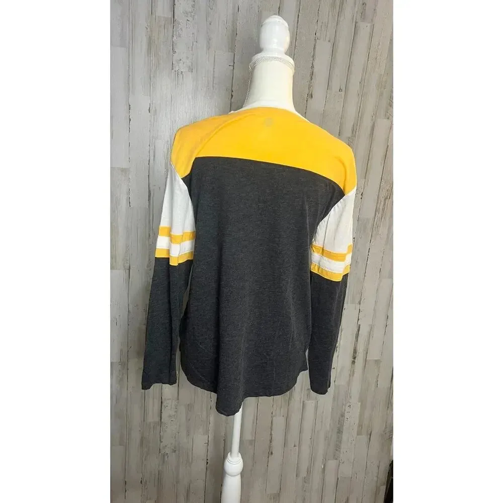 NWT Pittsburgh Penguins Women's Black‎ Long Sleeve Graphic Hockey Shirt Medium Gray - Image 3