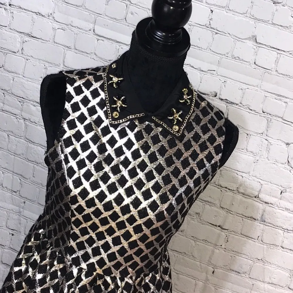 Elegant Classy Cocktail Dress Medium Stunning Timeless Black - Image 8