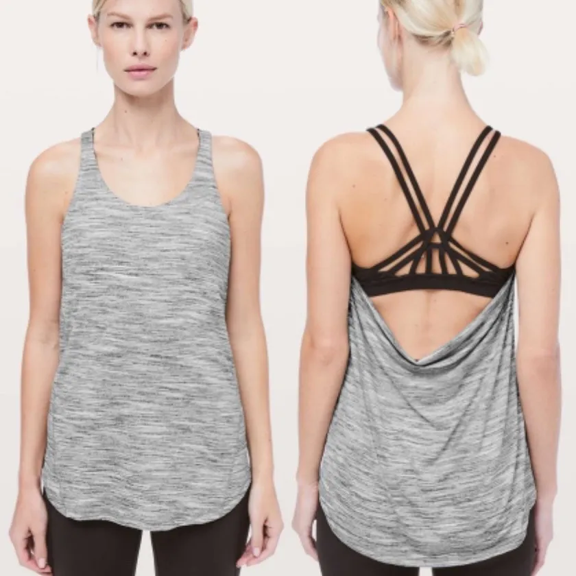 NWOT Size 10 Moment To Movement 2-In-1 Tank Space Dye Camo Black White / Black - Image 2