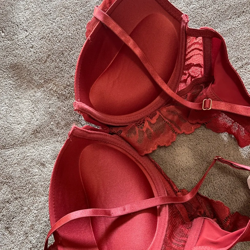 MARILYN MONROE Smooth Extreme Push Up Sexy Lace Bra Women’s Sz 34C EUC - Image 4