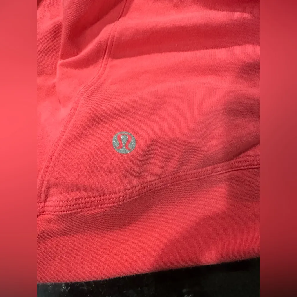 Lululemon Namaste Open Cardigan Sz 8 Coral Sweater Yoga Stretch Granola Fall - Image 4