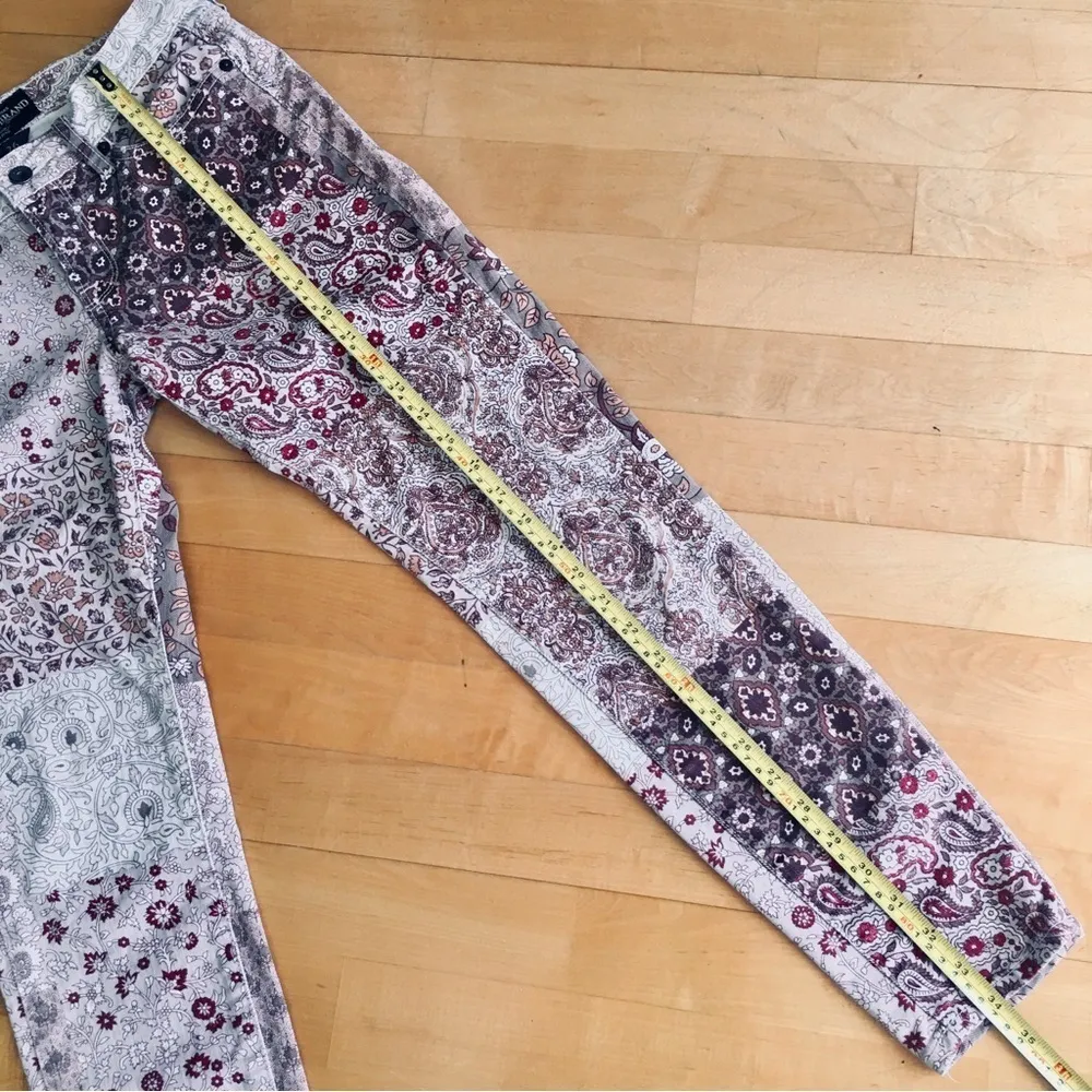 Lucky Brand Floral + Paisley Charlie Skinny Jeans, Cream, Colorful, Size 2 - Image 11