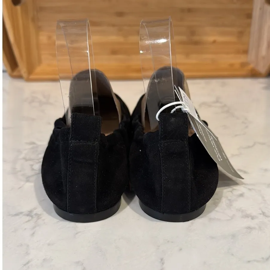 H&M black suede flats size 7.5 minimalist office casual comfortable minimalist - Image 5