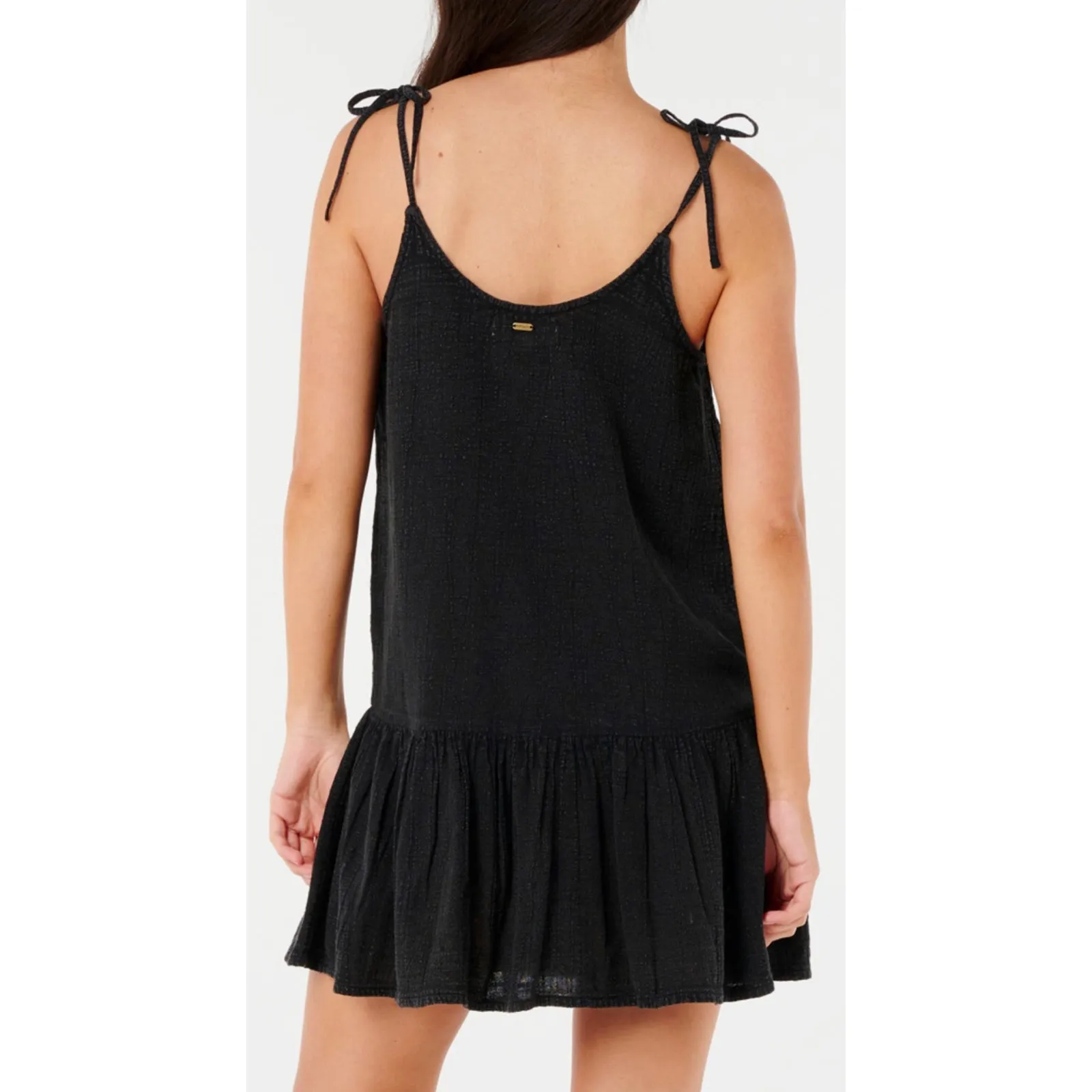 Rip Curl Classic Surf cotton cover-up minidress in black size M. - Image 2