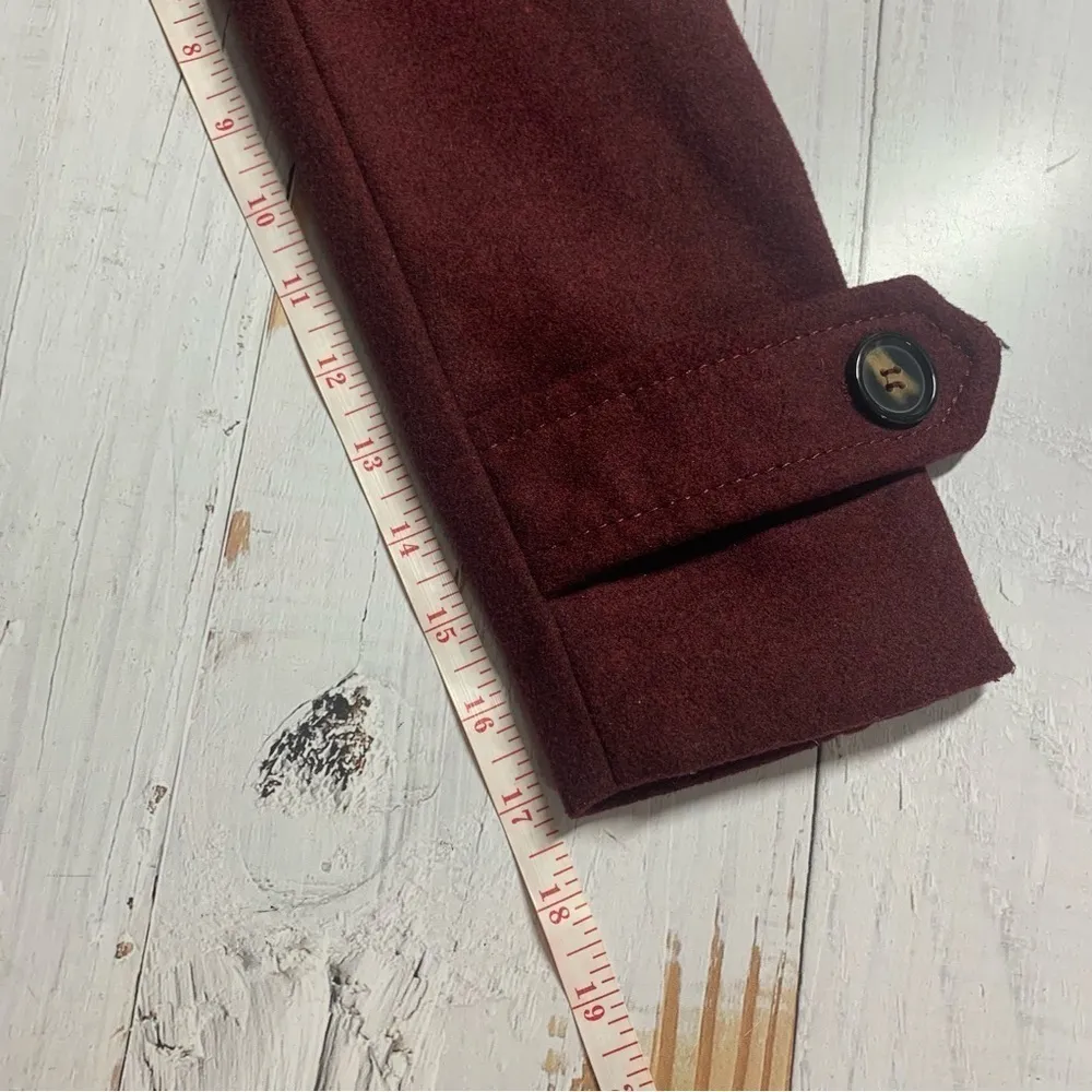 Thread & Supply Double Breasted Oxblood Peacoat Size Medium - Image 14