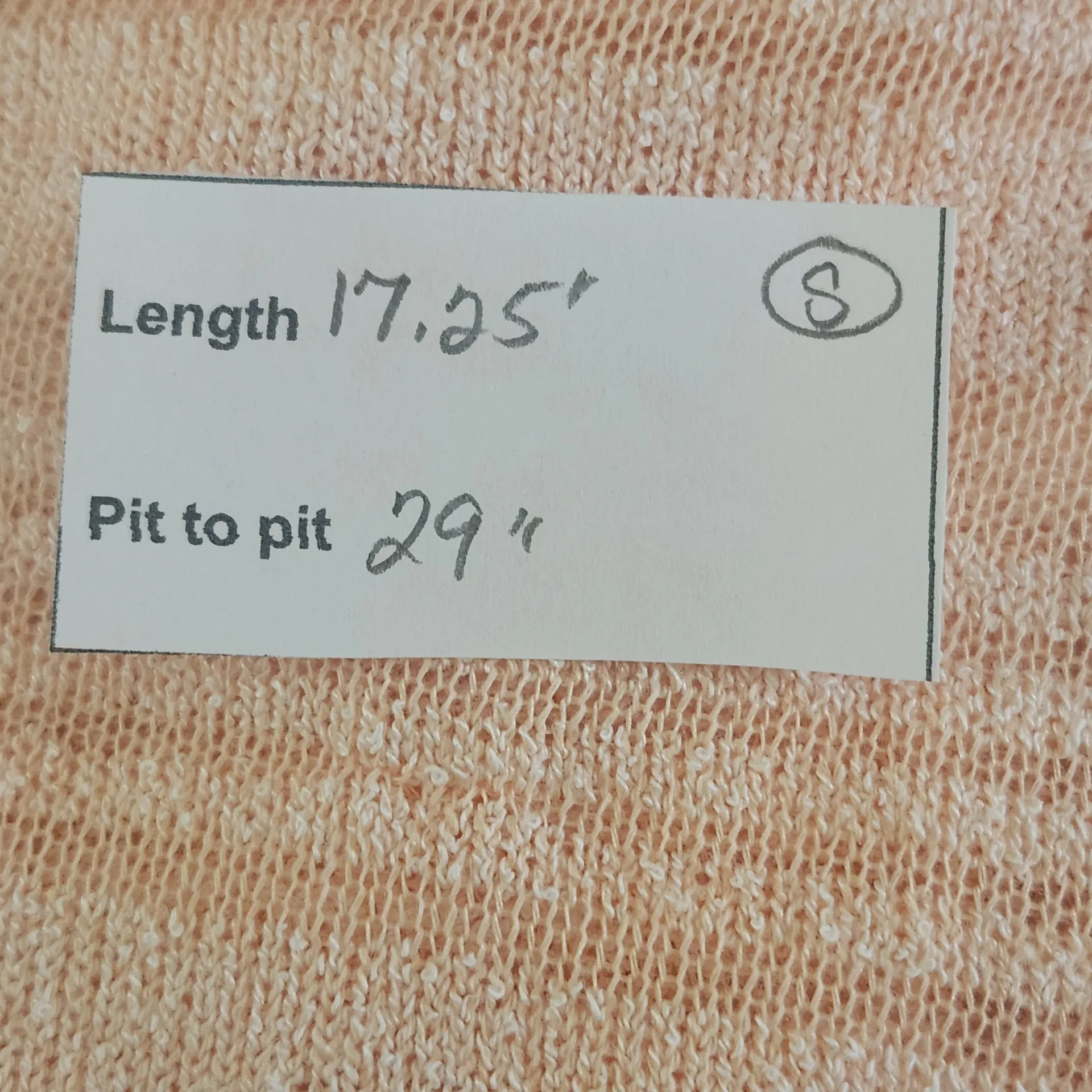 Paper Crane Peach V-Neck Knit Crop Top with Crochet Lace Detail NWT Size Small - Image 9