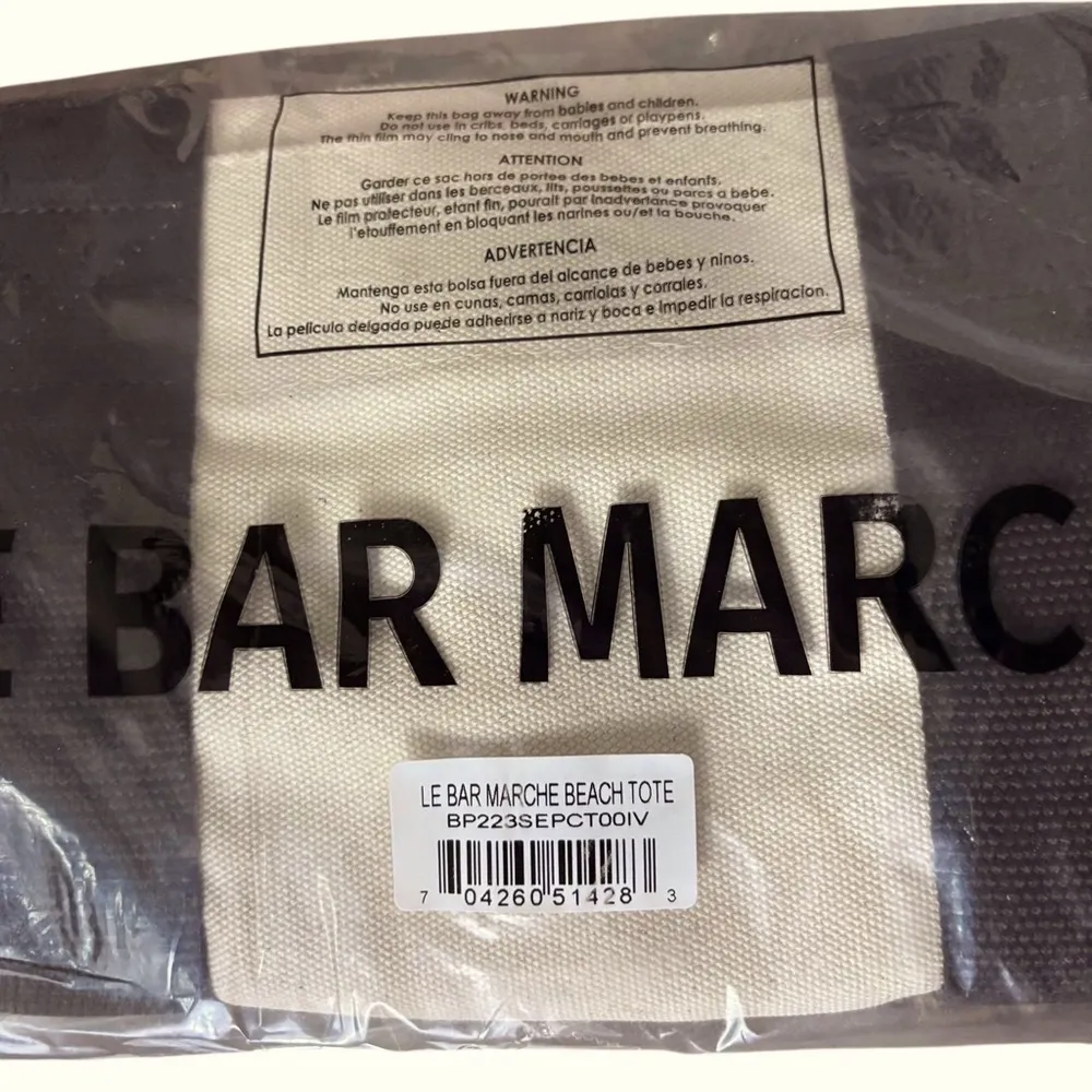NWT Le Bar Marché La Plage Tote (Beach Tote Bag) Brown - Image 12
