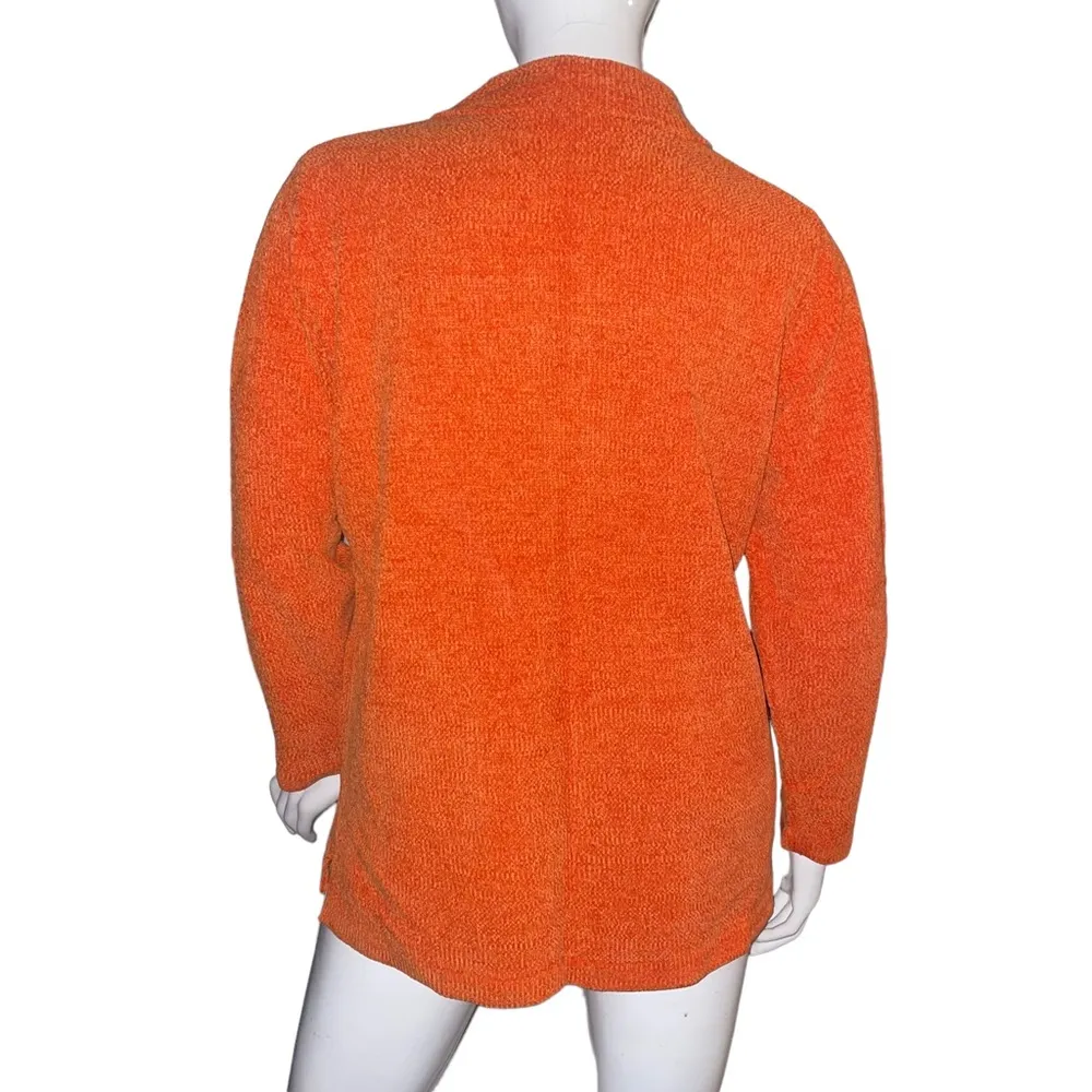 Denim & Co  chenille collared buttoned cardigan - Image 5