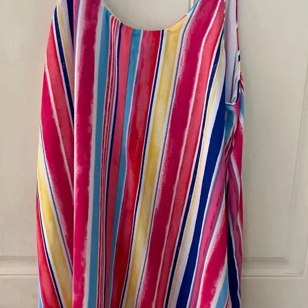 NWT Francescas Sleeveless dress Multicolor sz M Pink Size M - Image 4